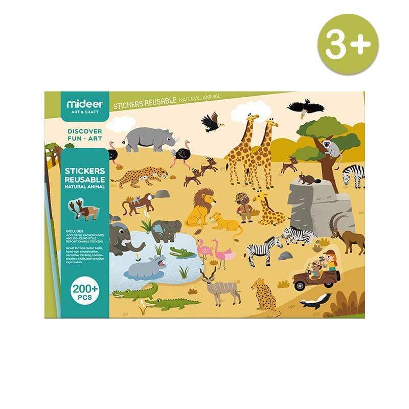 mideer activity books reusable sticker activity pad animals at biddleandbop 17911066984605
